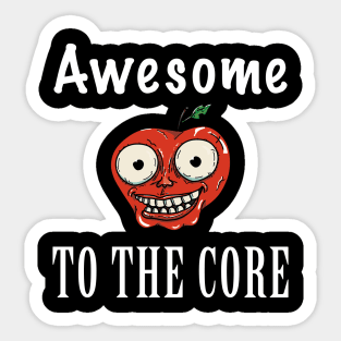 Awesome to the Core Apple Sticker